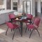 Regency Kahlo Square Table & Chair Sets, 30 W, 30 L, 29 H, Wood, Metal, Plastic Top, Mahogany TPL3030MHBK47BY - alternate 1